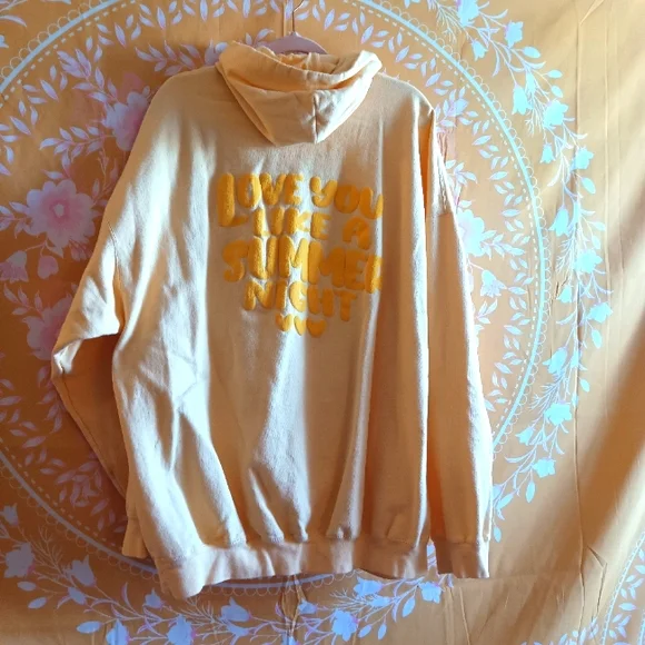 Love You Like A Summer Night Blue Horizon Co Yellow Hoodie 3X - Picture 7 of 7